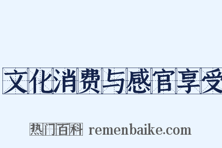 文化消费与感官享受是什么意思的图片